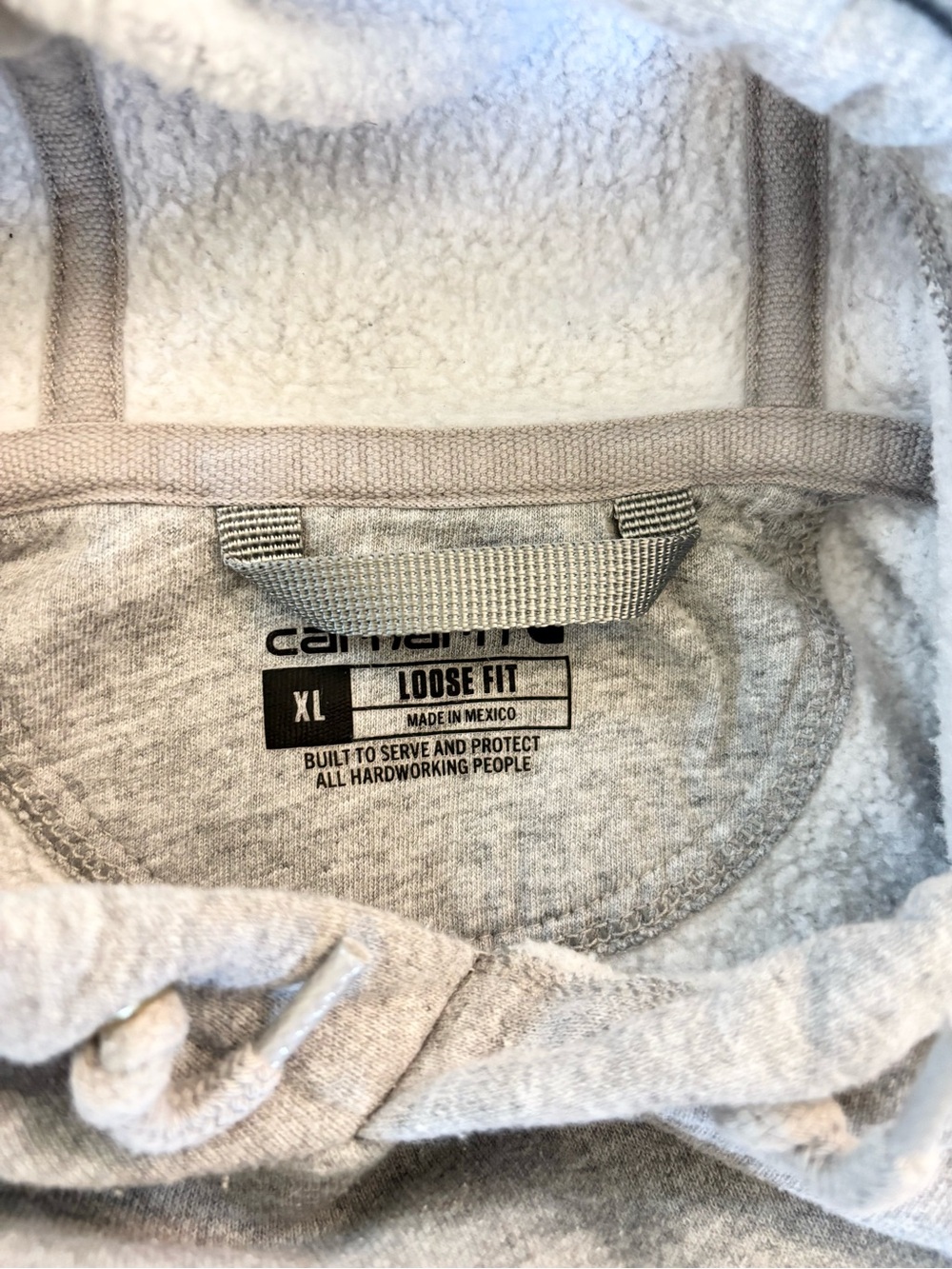 Carhartt Heather Gray Hoodie with Gold Logo - Picture 6 of 7